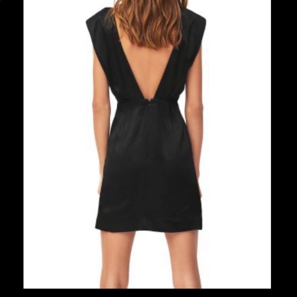 New! ba&sh Norma V-Back Mini Satin Dress - Picture 5 of 11